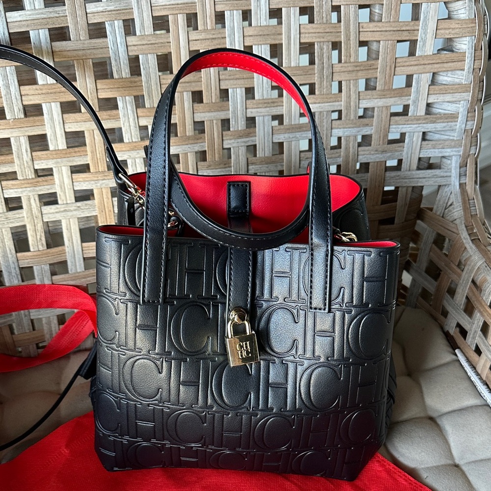 Chic Black and Red Mini Bag